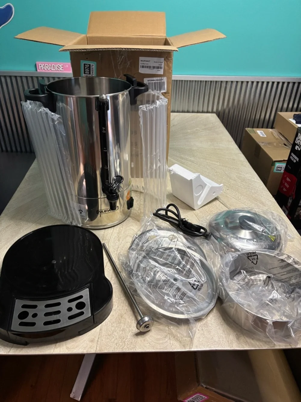 NUPANT 8L Coffee Percolator/Urn - Stainless Look